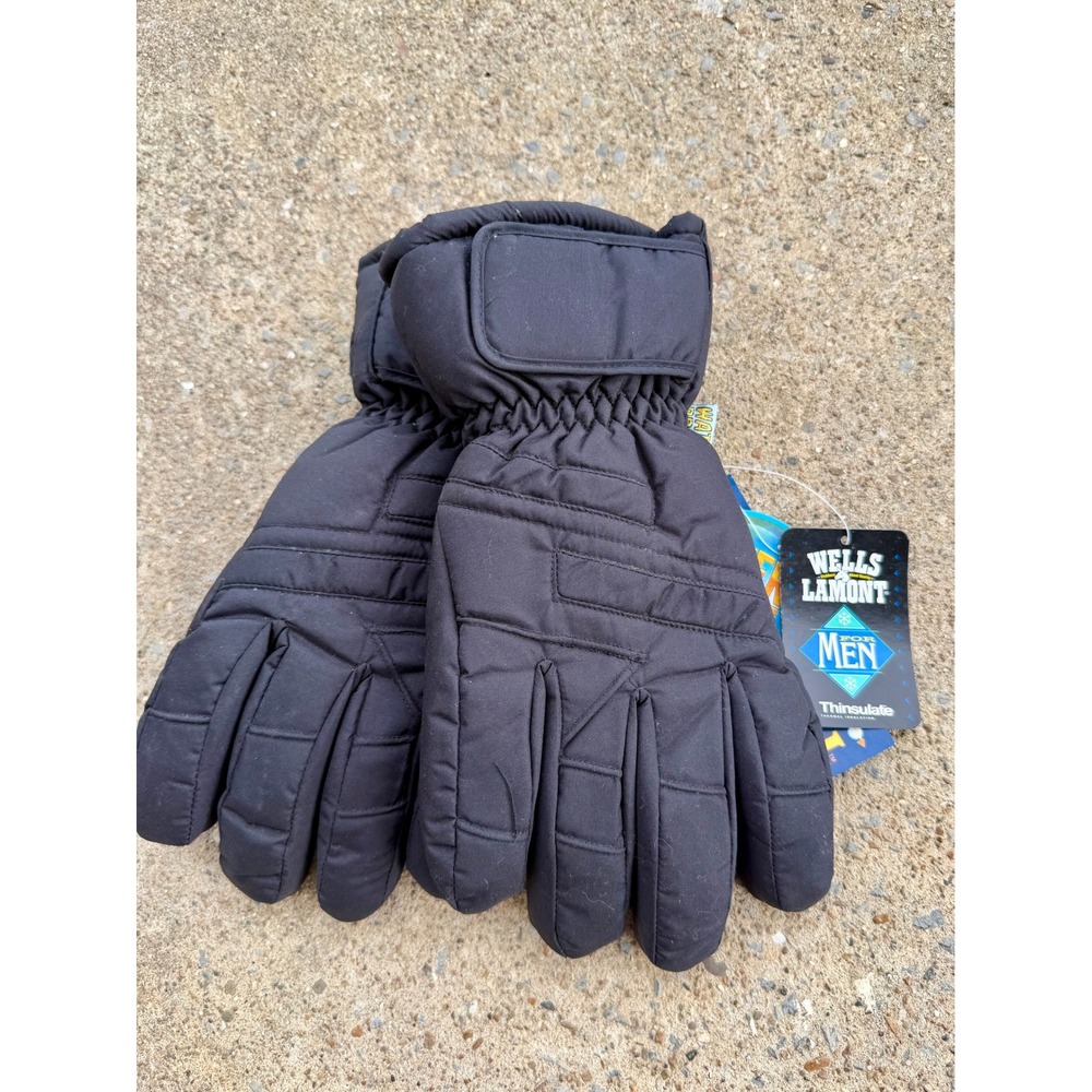 Wells Lamont Mens Black Waterproof Thinsulate Insulated Winter Gloves Medium